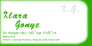 klara gonye business card